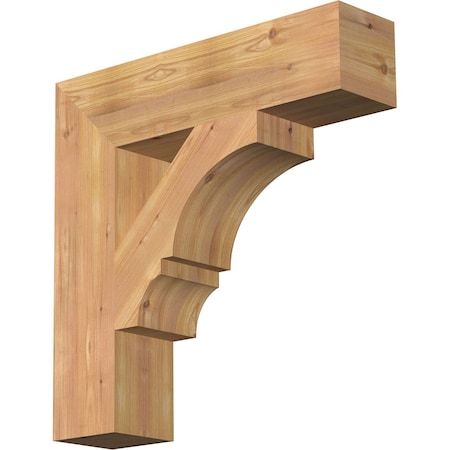 Balboa Block Smooth Bracket, Western Red Cedar, 5 1/2"W x 24"D x 24"H